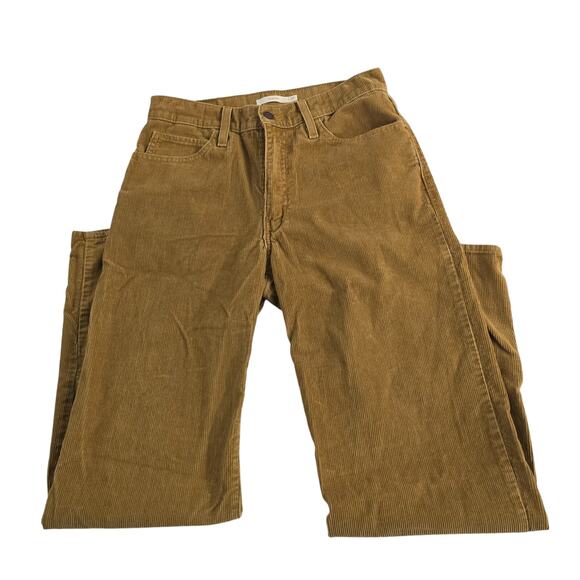 Levi's 94 baggy corduroy pants jeans 27x31 brown womens 6733 - Picture 1 of 11